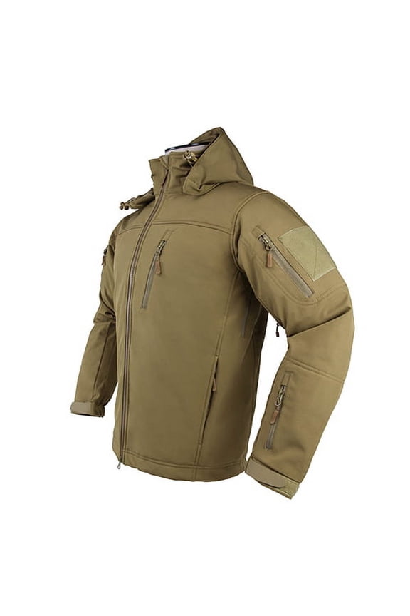 Trekker Jacket Medium, Tan, Polyester Outside, Micro Fleece Inside