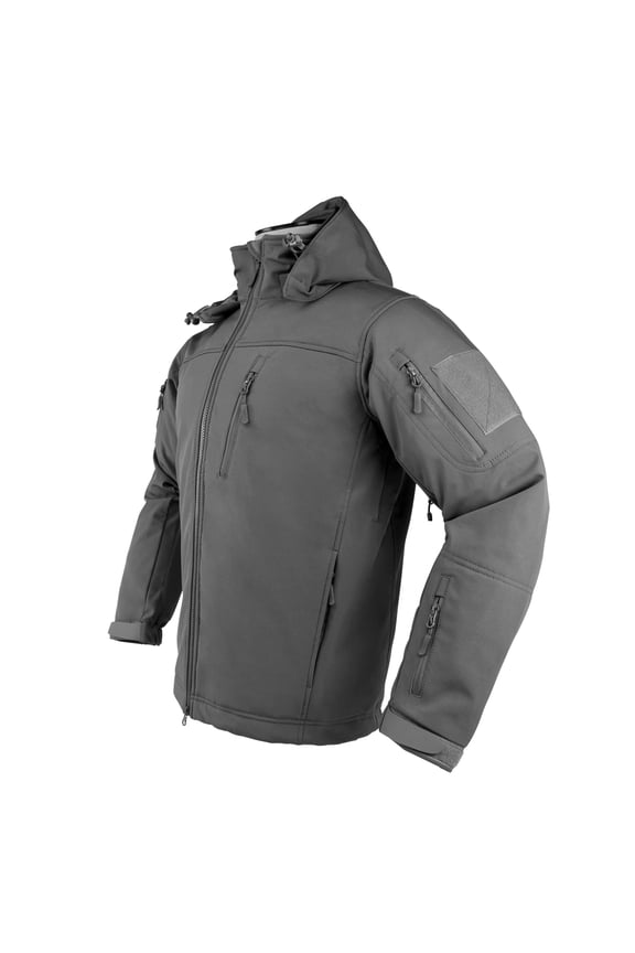 Trekker Jacket Medium, Urban Gray, Polyester Outside, Micro Fleece Inside