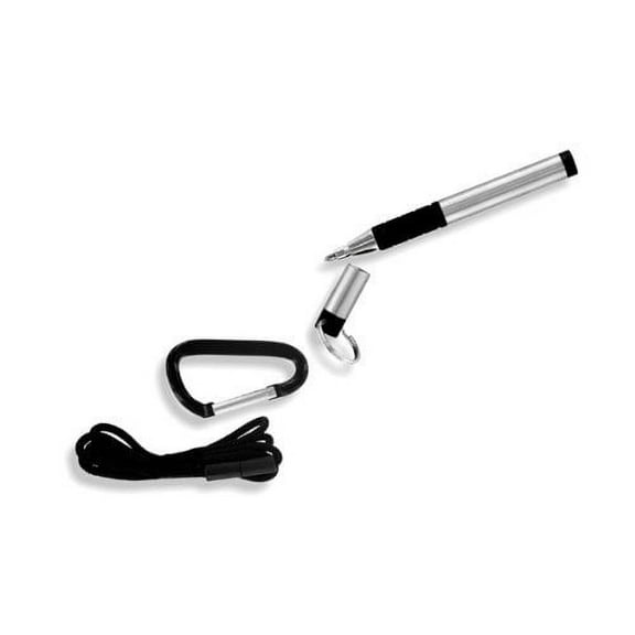 Trekker Tactical Pen, Blk., w/Key Ring, Lanyard, & Carabiner