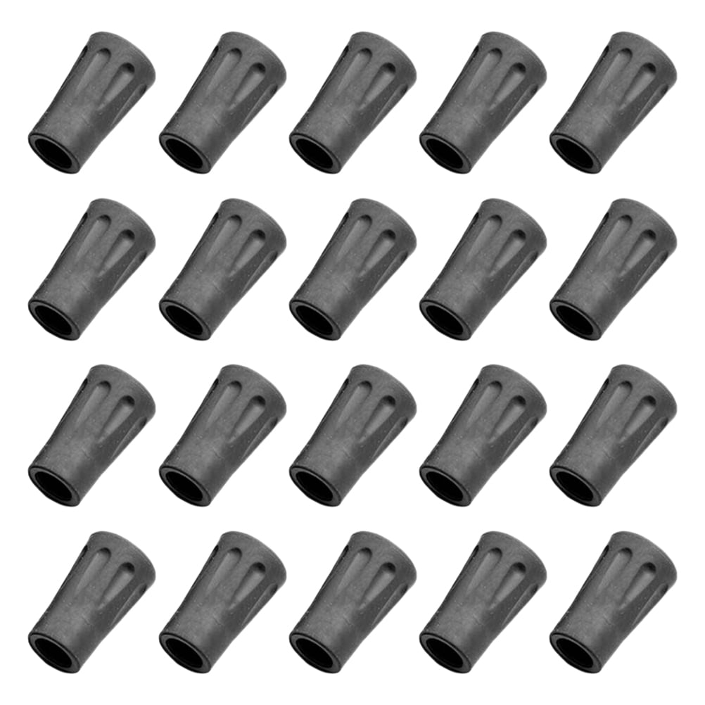 Trekking Pole Cover Cane Hiking Tips Universal Protector Walking Stick Rubber 20 Pcs