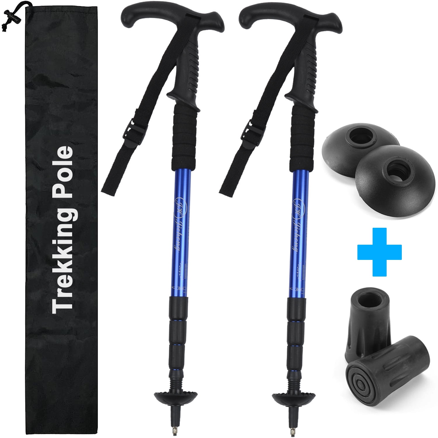 Trekking Poles?2 Pack Lightweight Aluminum Foldable Trekking Walking