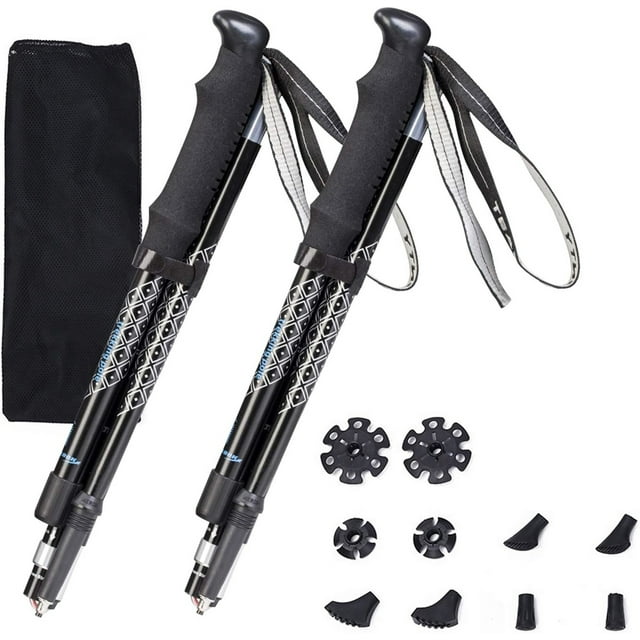 Trekking Poles Collapsible Hiking Poles, 2pcs Walking Stick, Trekking