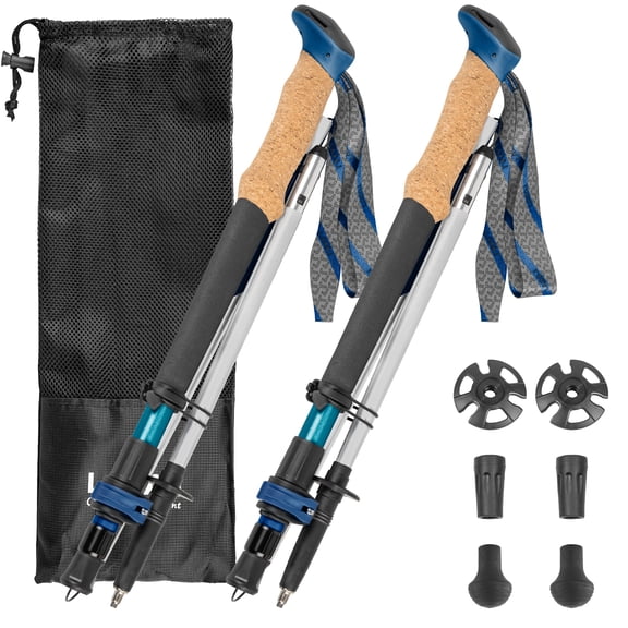 Trekking Poles, Collapsible Hiking Poles,Lightweight and Compact Walking Sticks with Adjustable Height for Men and Women