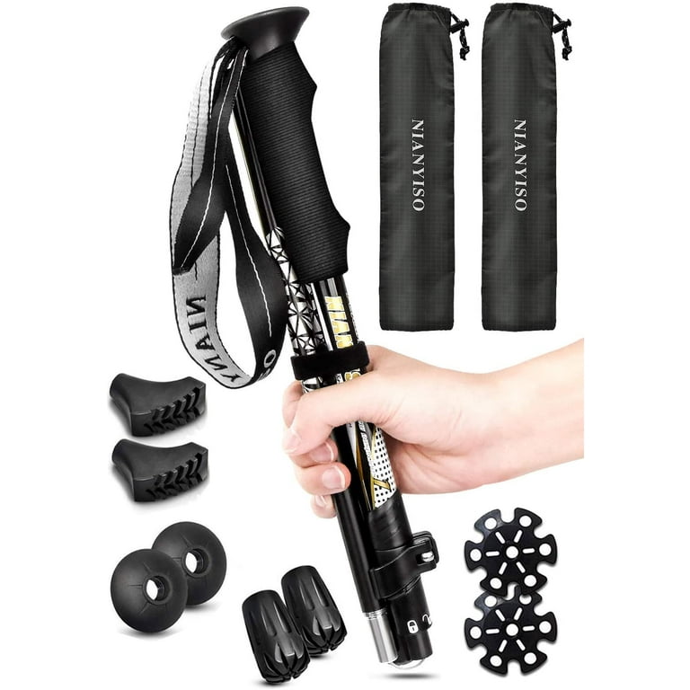 TrailBuddy Collapsible Hiking Poles for Kids - Pack of 2 Trekking Poles for  Hiking, Camping & Backpacking - Lightweight, Adjustable Aluminum Walking