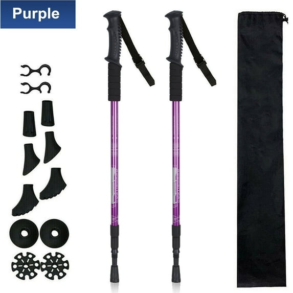 Trekking Poles Lightweight Aluminum Hiking Walking Sticks, Ayamaya Adjustable Collapsible Outdoor Trekking Pole with Cork Grip for Men Women
