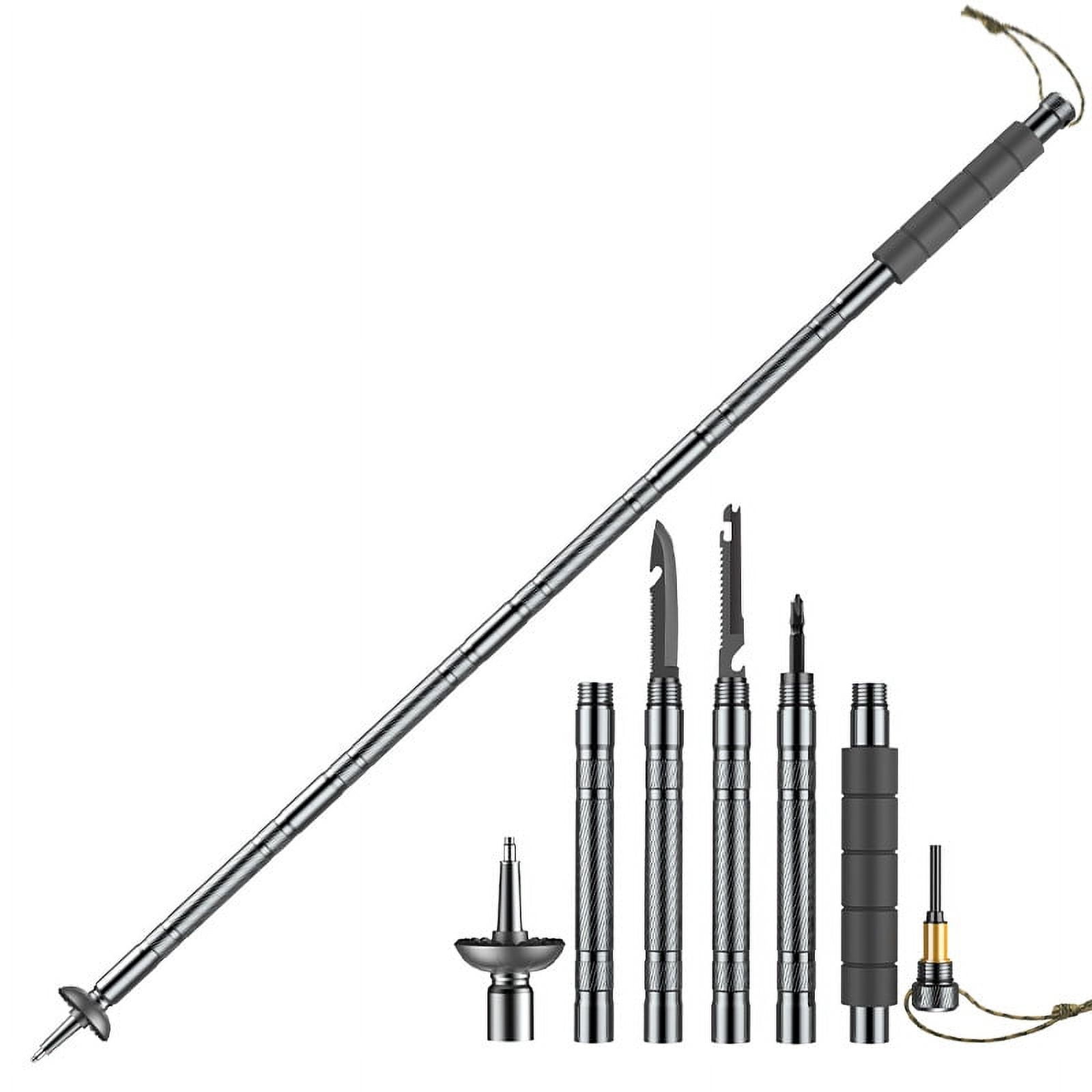 Trekking Poles, Survival Walking Stick Multitool, Lightweight Hiking Poles for Women \u0026 Men, Survival Hiking Stick, Upgraded Thickened Aluminum Alloy Walking Poles