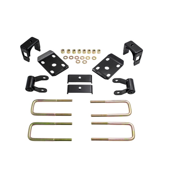 Trekline: 6" Rear Drop ( Axle Flip Kit + Lift Shackles) FOR 2019 - 2023 Chevy / GMC Silverado / Sierra 1500 2WD / 4WD