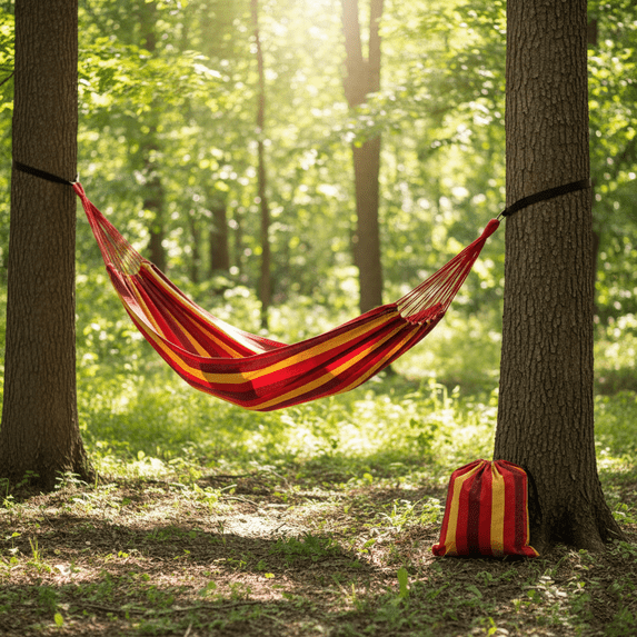 Trekmate Breathable Cotton Fabric Canvas Single Person Brazilian Hammock,For Camping, Outdoors Gear, Backpack, Hiking, Hunting,Backyard