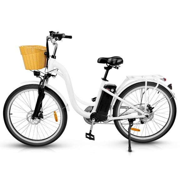 Trekpower Electric City Bike for Adults 26",500W E-Commuter Bikes 48V 10AH UL2849,Black