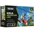 thumbnail image 1 of Trelines: Ninja Adventure Line 36 ft - Outdoor Ninja Warrior Course, Monkey Bars, Rings, Ratchet Setup Between 2 Trees, 250lb Cap, Adult Kid Ages 5+, 1 of 6