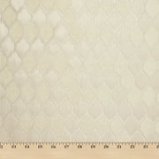 Trellis Chenille Upholstery Brocade Jacquard Polyester 57  Fabric By The Yard - Beige / Ivory