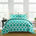 thumbnail image 1 of Trellis Geometric Twin/Twin XL Comforter Set, Teal, 1 of 5