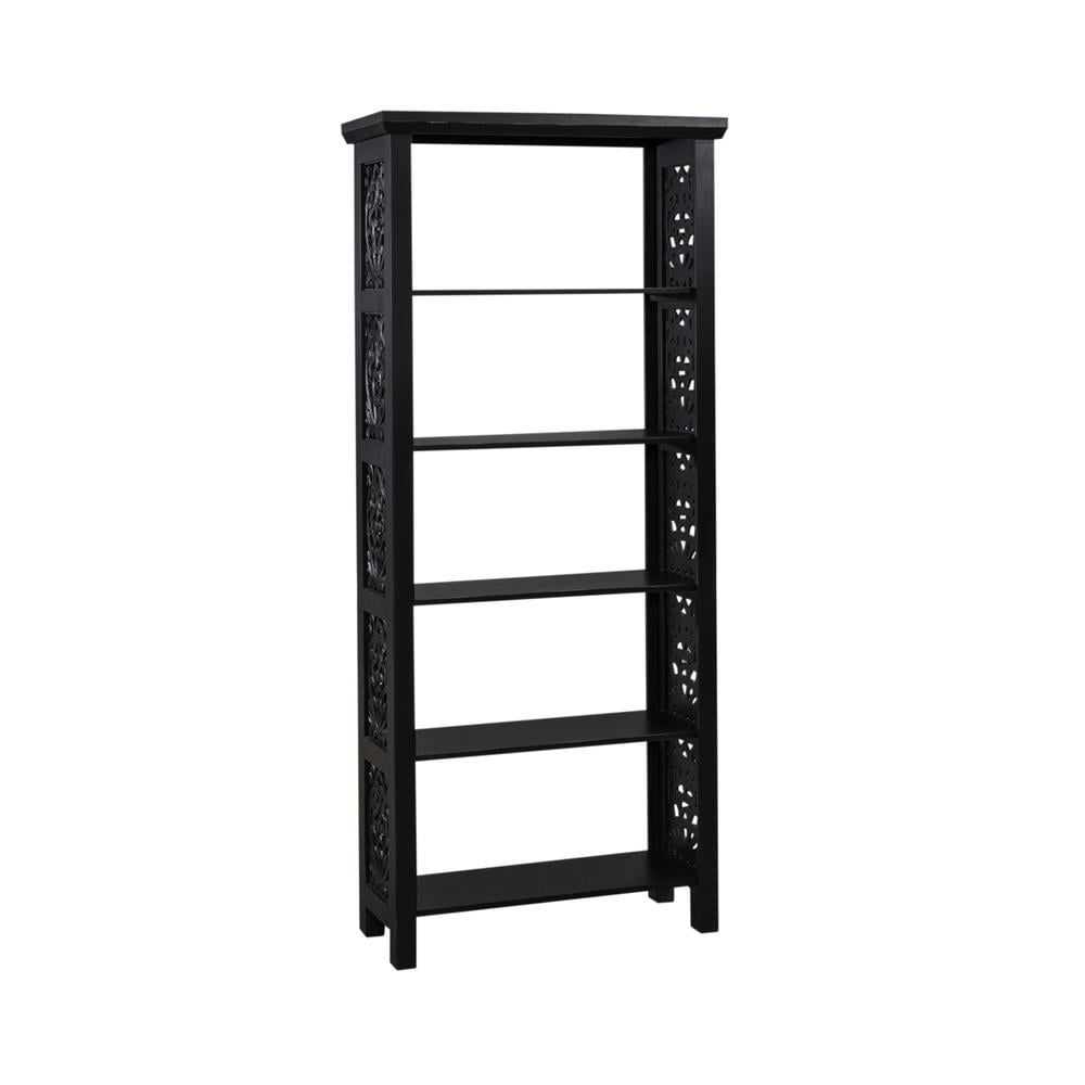 Trellis Lane Black Mango Wood Accent Bookcase