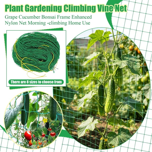 Trellis Netting for Climbing Plants, Garden Mesh Netting Support, 1 Pc Green Plant Netting, Raised Bed Garden Use