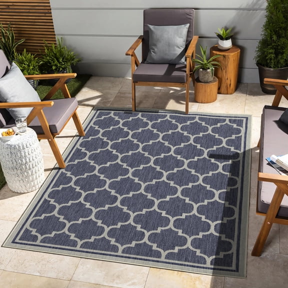 Trellis Pattern - Easy to Clean - Deck & Entryway - Blend Style & Durability