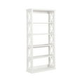 thumbnail image 1 of Trellis Pattern Side Panels Bookcase White, 1 of 4