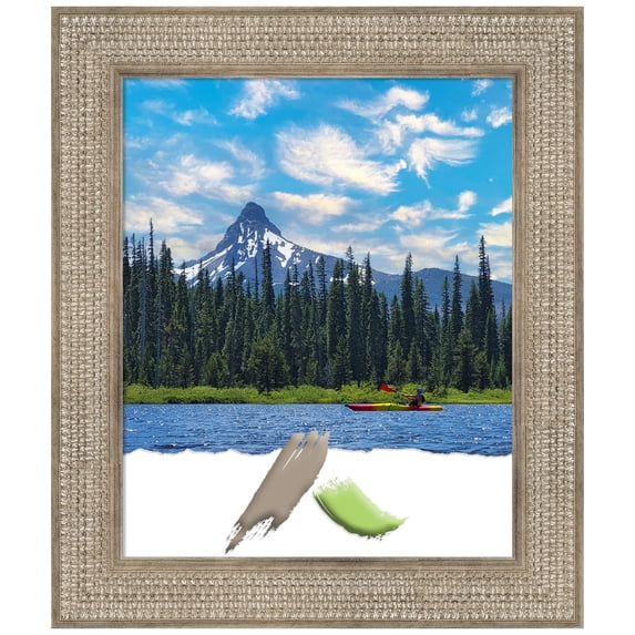 Trellis Silver Wood Picture Frame, Photo Frame, Art Frame