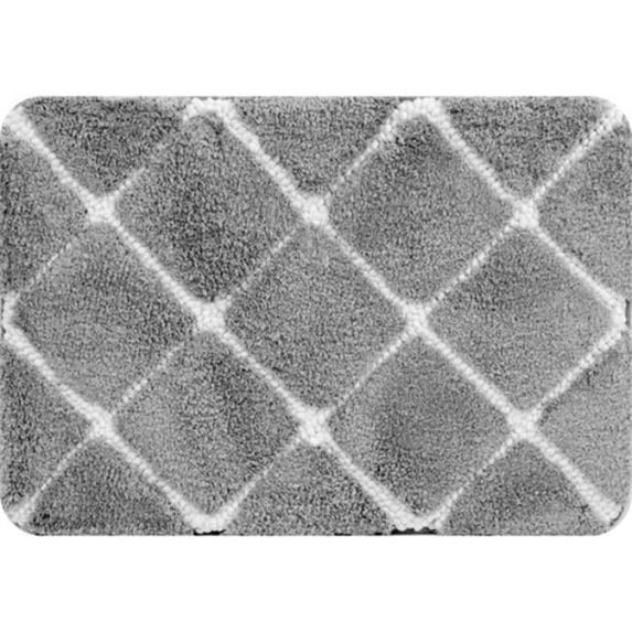 Trellis Soft & Luxurious Egyptian Cotton Bath Mats, Gray