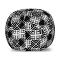 thumbnail image 1 of Trellis Storage Toy Bag Chair, Antique Art of Monochrome Squares with Stripes on a Dark Background, Stuffed Animal Organizer Washable Bag, Small Size, Charcoal Grey White, by Ambesonne, 1 of 3