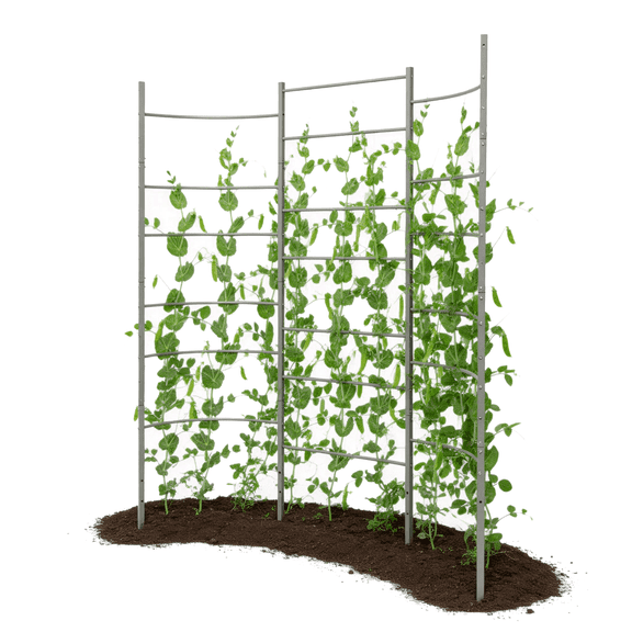 Trellis System, Garden Panel Trellis for Raised Garden Beds, Heavy Duty Metal Trellis Panel with Crossbars, Bed-Mount & Ground Install, Vertical Support for Tomatoes, Peas & Climbing Vines