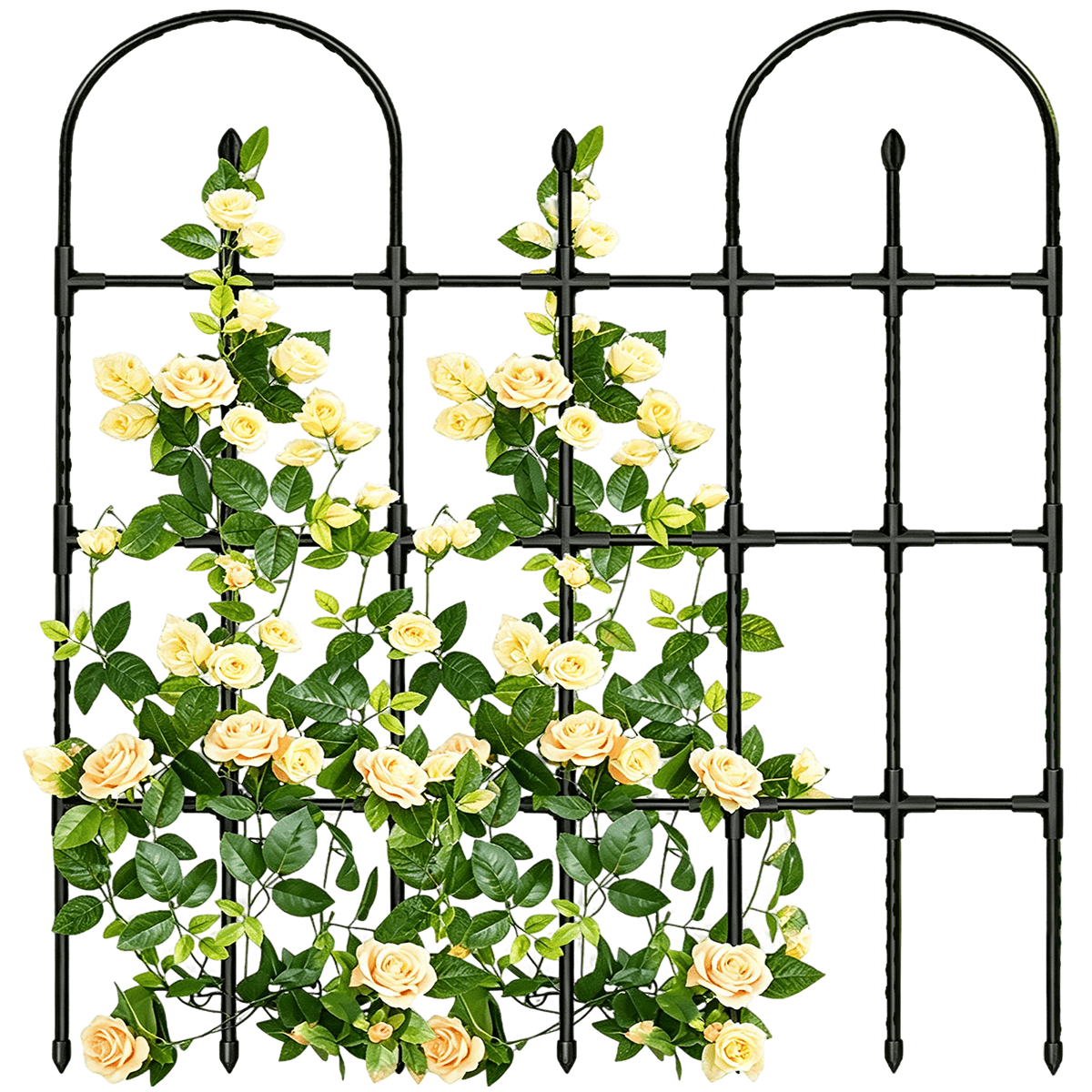 Trellis for Climbing Plants Outdoor,47.2" H Garden Trellis,Rustproof Garden Arch Trellis Cucumber Tomato Support Structure for Raised Bed