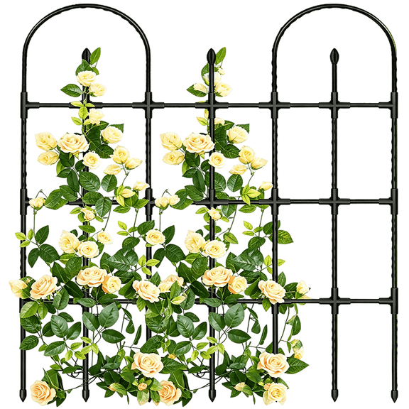 Trellis for Climbing Plants Outdoor,47.2" H Garden Trellis,Rustproof Garden Arch Trellis Cucumber Tomato Support Structure for Raised Bed