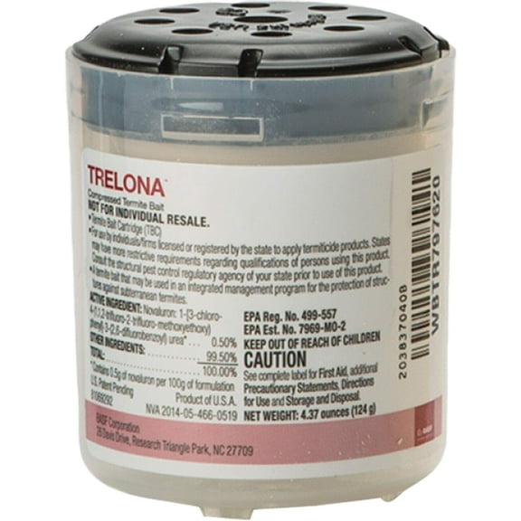 BASF Trelona Compressed Termite Bait - Subterranean Termite Control with Novaluron IGR - 6 Cartridges Box