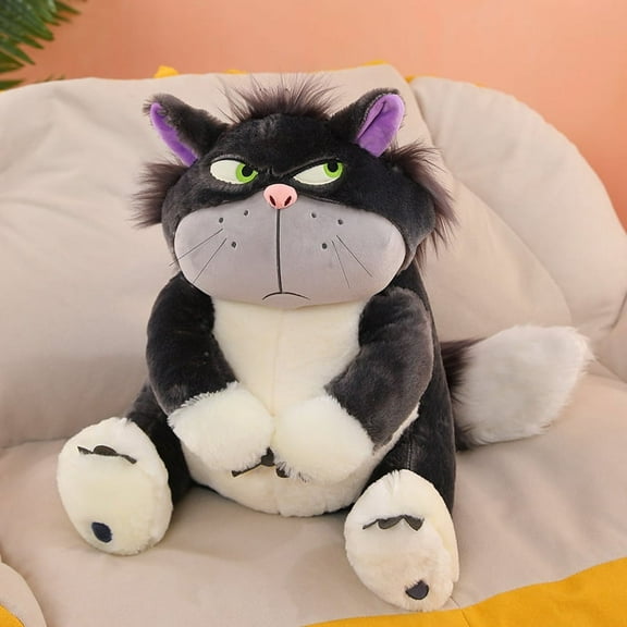 Tremaines Pet Cat Lucifer Plush Doll Filled Animal Plush Throw Pillow, Birthday Gift for Boys and Girls - 11.8inch, 17.7inch