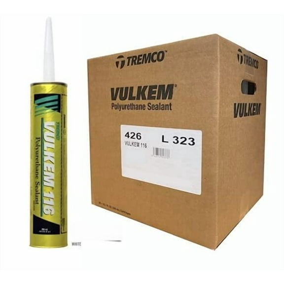 Tremco Vulkem 116 White Textured Polyurethane High Performance Sealant - Window and Door Perimeters - Case of 30 426806L-323
