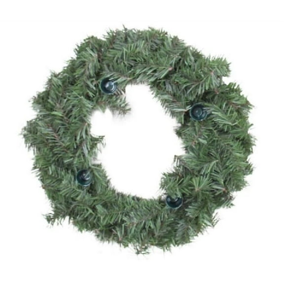 Tremont Floral Green Pine Christmas Advent Wreath Candle Holder 20 Inch