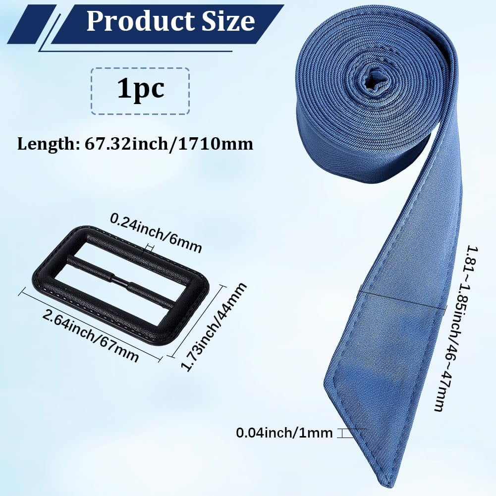 Adjustable Overcoat Waistband with Buckle Cloth Sash Belt GORGECRAFT 70 Inch Adjustable Cloth Sash Wrap Belts Dark  main image 3