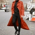 thumbnail image 1 of Trench Coat Men Overcoat Big and Tall Winter Long Coats Trench Coat Full Length Winter Jackets Dress Coats Belted Loose Peacoats Long Sleeve Duster Overcoat Outerwear Clearance, 1 of 5