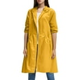 thumbnail image 1 of Trench Coat Women, Comdrip Women's Long Coat Outdoor Lightweight Windproof Jacket Long Rain Jacket Women Yellow XL, 1 of 5