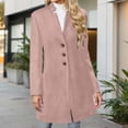 thumbnail image 1 of Trench Coat Women Single- Wool Blend Peacoat (Pink S), 1 of 6