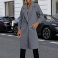 thumbnail image 1 of Trench Coats for Women Long Overcoats Single Breasted Notched Collar Blazers for Fall Winter, 1 of 7