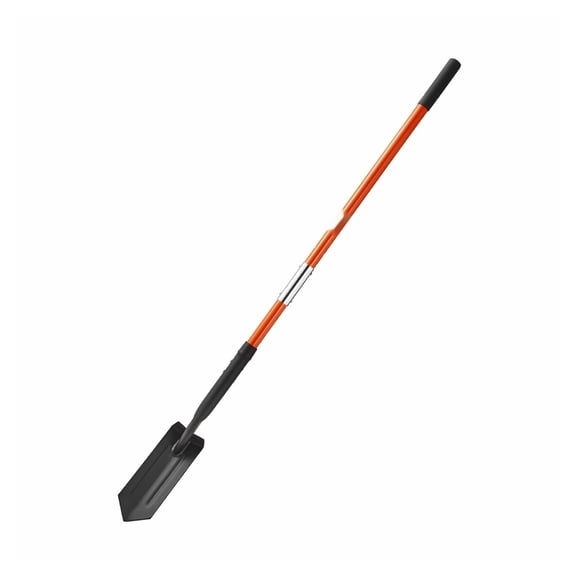 Trench Shovel 4 Inch Blade - Heavy Duty Digging Spade, Fiberglass Handle, Non-Slip Grip - for Gardening, Trenching, Planting, Landscaping, 56 Inch