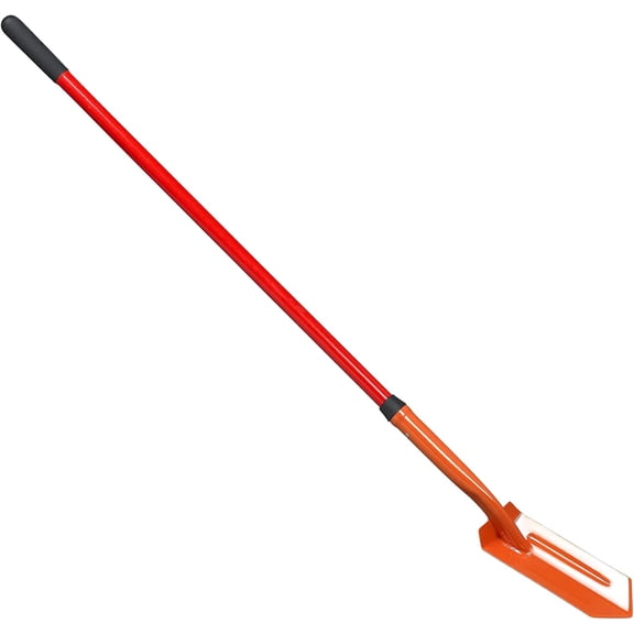 Trench Shovel with 28-Degree Angle, 4-Inch Blade, 48-Inch Fiberglass Handle