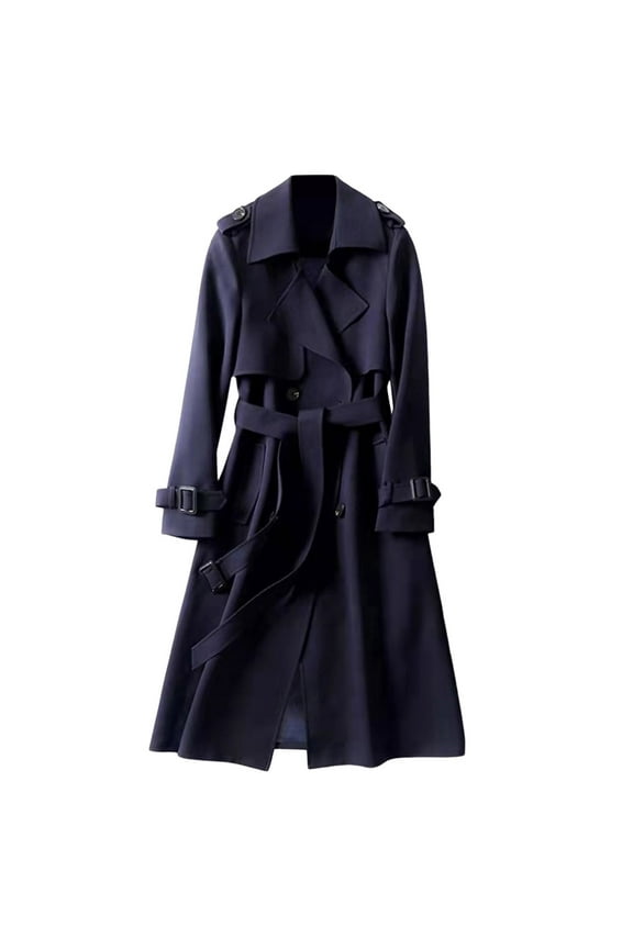 Trench Windbreaker Outerwear Fit Coat Women Solid Long Overcoat Slim Women's Coat Casual Jackets for Women Winter Work Jacket Women Women Jackets Juniors Utility Jacket Night Light Jacket Short Work