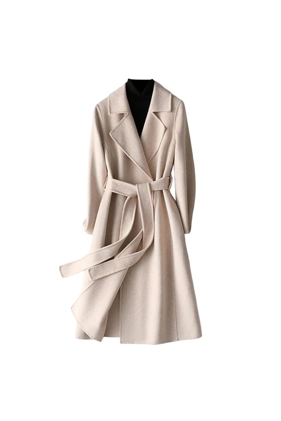 Trench Windbreaker Outerwear Fit Coat Women Solid Long Overcoat Slim Women's Coat Zipper Jacket Women Lightweight Jacket Tan Jacket Womens plus Fall Jacket Winter Hoodies for Women Flannel Jackets for