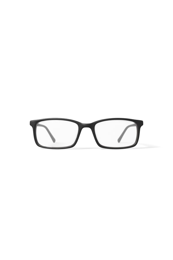 Walmart Men's DNA4002 Rectangular Prescription Eyeglasses with Case, Black