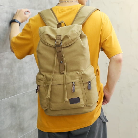 Trend Canvas Retro Large Capacity Outdoor Men's Backpack,Black