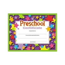 Trend Colorful Certificates, Preschool, 8-1/2 x 11, 30 Certificates