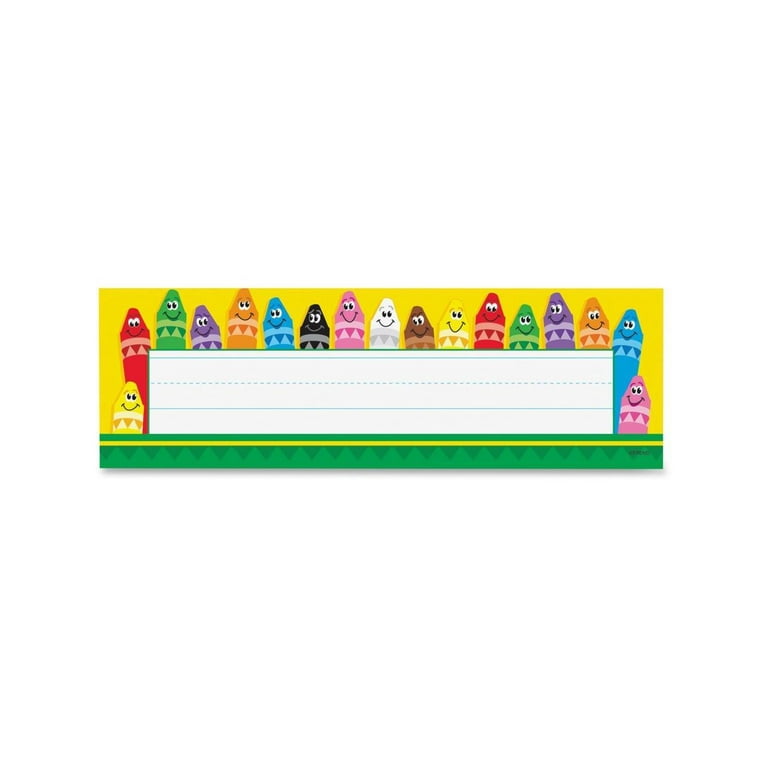 Trend Colorful Crayons Name Plates - 36 / Pack - 9.5 Trend Colorful Crayons Name Plates - 36 / Pack - 9.5