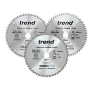 Trend - CraftPro Table Saw Blade 250 x 30mm x 48T/60T/84T Pack 3