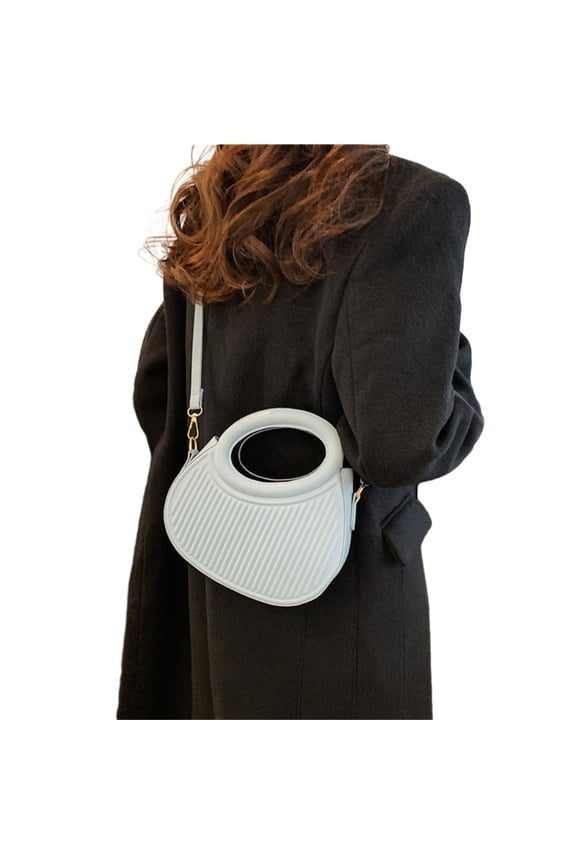 Trend Crossbody Bag for Women Solid Color Shoulder Bag PU Messengers Bag