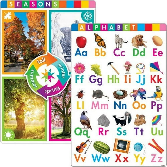 Trend Early Fundamental Skills Learning Posters - 10.8" Width - Multi | Bundle of 2 Each