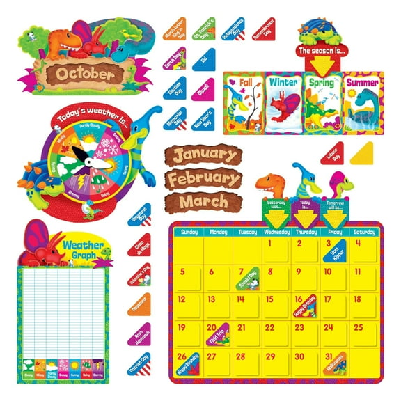 TREND Dino-Mite Pals Calendar Bulletin Board Set