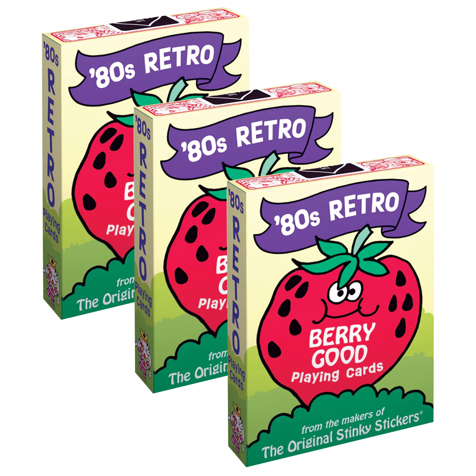 Trend Enterprises 80's Retro Playing Cards – Stinky Stickers Theme, 52 Cards + Jokers, Made In USA