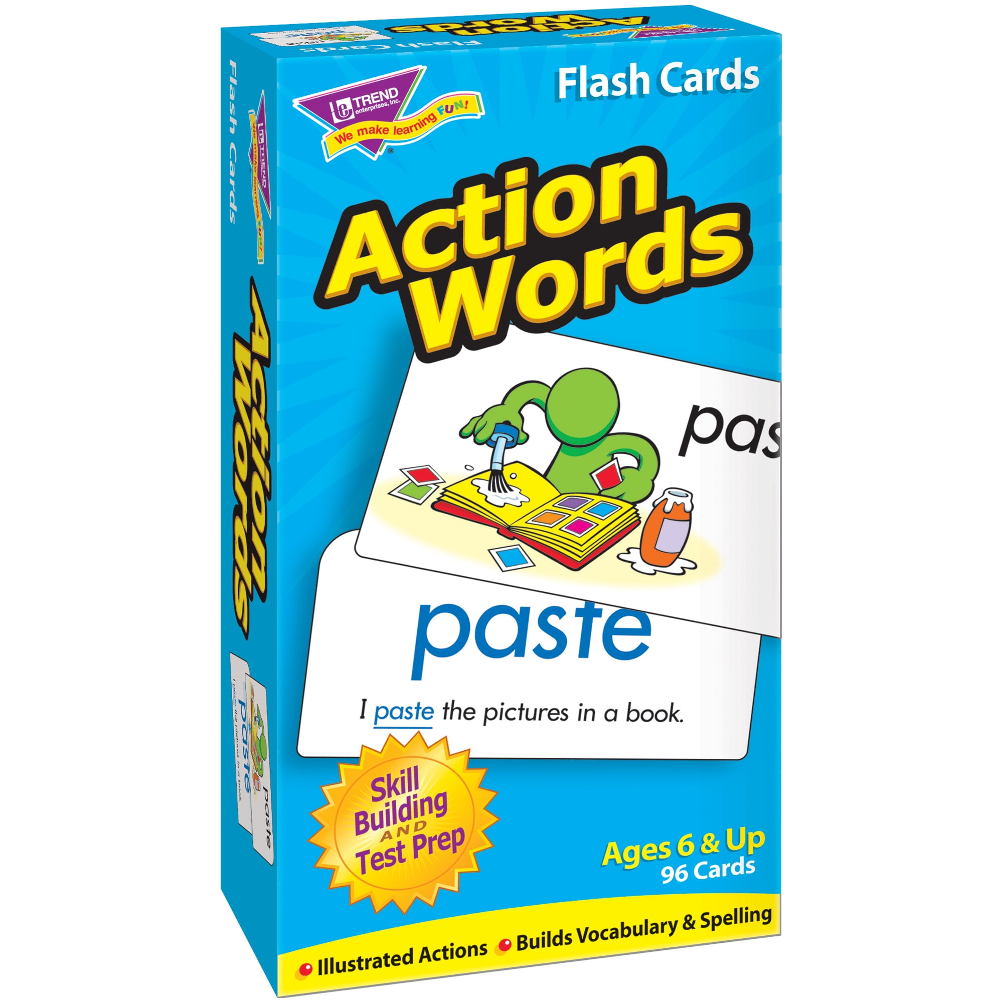 TREND Action Words Skill Drill Flash Cards - Walmart.com