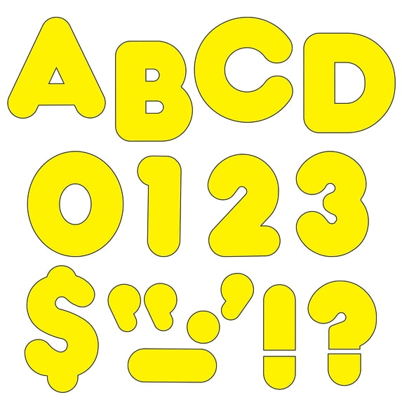 Trend Enterprises Casual Style Reusable 2" Ready Letters Yellow 6 PK/BD T434